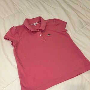 Lacoste Kids Polo Shirt in Coral